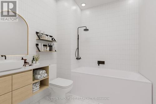 virtually finished lower bathroom - 148 Foxborough Place, Thames Centre (Thorndale), ON - Indoor Photo Showing Bathroom