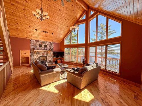 Lot 49 Lily Pad Bay, Kenora, ON - Indoor Photo Showing Living Room With Fireplace