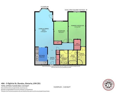 Floor plan - 5 Ogilvie Street|Unit #406, Dundas, ON 