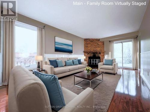 67 Torrance Woods, Brampton, ON - Indoor Photo Showing Living Room With Fireplace