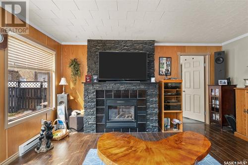 103 Crestview Drive, Lakeland Rm No. 521, SK - Indoor Photo Showing Living Room With Fireplace