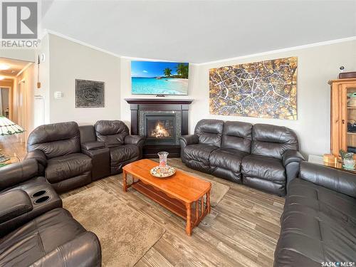 4 Pine Drive, Candle Lake, SK - Indoor Photo Showing Living Room With Fireplace