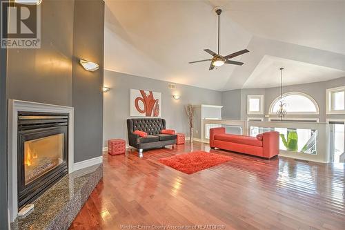 3566 Whiteside Drive, Windsor, ON - Indoor Photo Showing Living Room With Fireplace