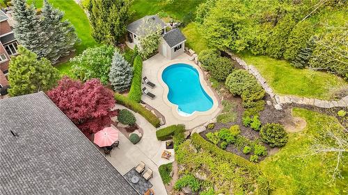 1019 Old Mohawk Road, Ancaster, ON - Outdoor With In Ground Pool With View