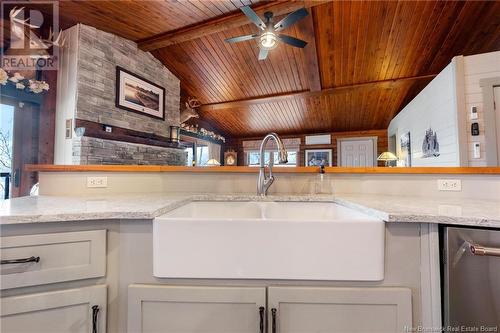 2381 Route 124, Hatfield Point, NB - Indoor Photo Showing Kitchen With Double Sink