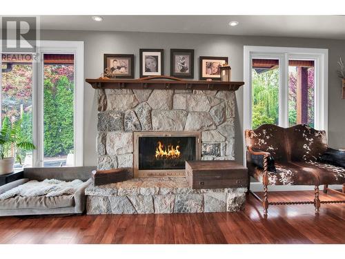 2645 Naramata Road, Naramata, BC - Indoor Photo Showing Living Room With Fireplace