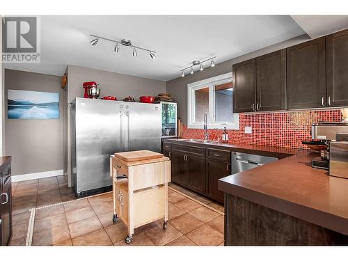 2645 Naramata Road, Naramata, BC - Indoor Photo Showing Kitchen With Double Sink