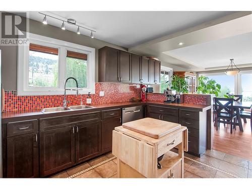 2645 Naramata Road, Naramata, BC - Indoor Photo Showing Kitchen With Double Sink