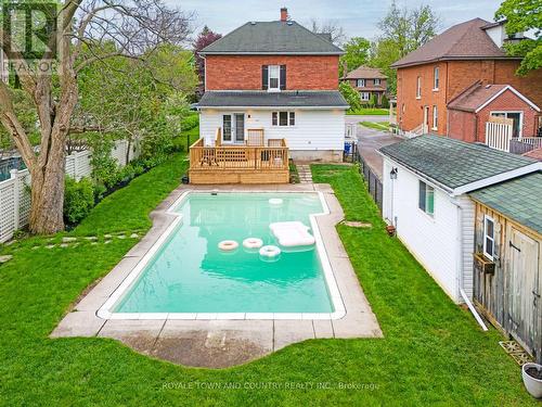 18 Russell Street E, Kawartha Lakes, ON - Outdoor With In Ground Pool With Deck Patio Veranda With Backyard
