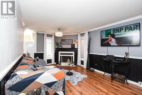 5 Lilly Crescent, Brampton, ON - Indoor Photo Showing Living Room With Fireplace