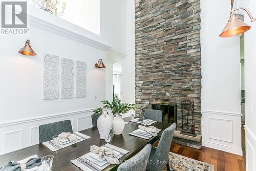 1231 Martins Boulevard, Brampton, ON - Indoor Photo Showing Dining Room With Fireplace
