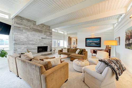 5050 Treadgold Court, Kelowna, BC - Indoor Photo Showing Living Room With Fireplace