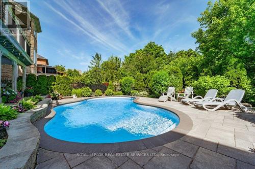 2455 Pebblestone Court, Oakville, ON - Outdoor With In Ground Pool With Deck Patio Veranda With Backyard