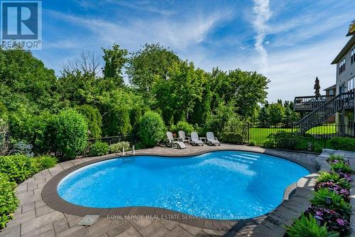 2455 Pebblestone Court, Oakville, ON - Outdoor With In Ground Pool With Backyard