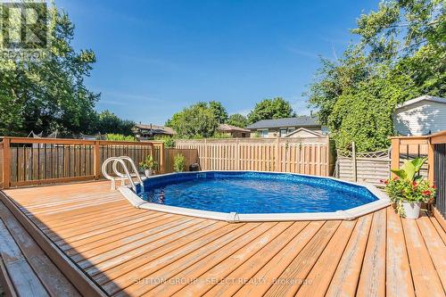25 Antrim Crescent, London, ON - Outdoor With Above Ground Pool With Deck Patio Veranda With Backyard