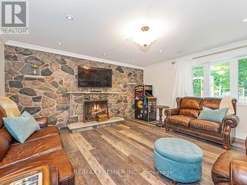 53 Thicket Road, Toronto, ON - Indoor Photo Showing Living Room With Fireplace