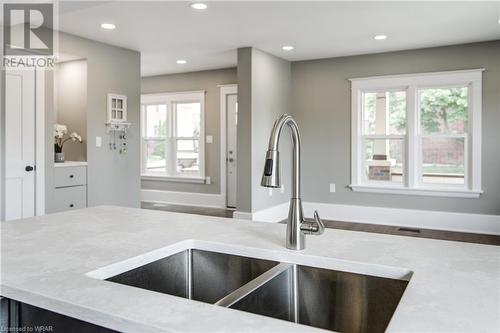 35 Brock Street, Woodstock, ON - Indoor Photo Showing Kitchen With Double Sink