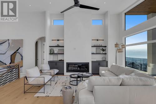 3020 Shaleview Drive, West Kelowna, BC - Indoor Photo Showing Living Room With Fireplace