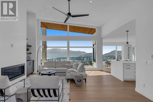 3020 Shaleview Drive, West Kelowna, BC - Indoor Photo Showing Living Room With Fireplace