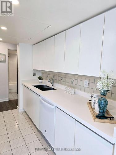 306 - 5 Rowntree Road S, Toronto, ON - Indoor Photo Showing Kitchen With Double Sink