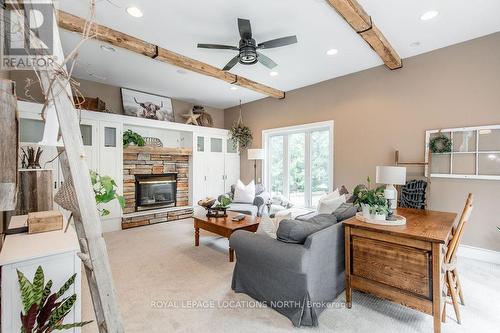 221 Jane Street, Clearview (Stayner), ON - Indoor Photo Showing Living Room With Fireplace