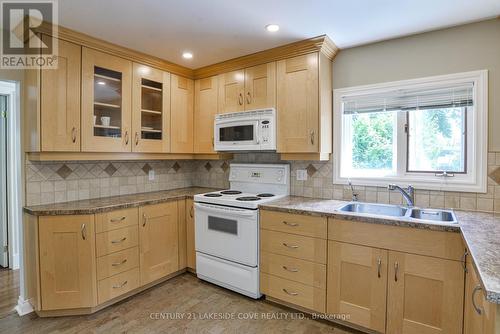 13 Old Indian Trail N, Ramara (Brechin), ON - Indoor Photo Showing Kitchen With Double Sink