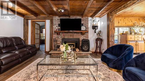 17130 The Gore Road, Caledon (Caledon East), ON - Indoor Photo Showing Living Room With Fireplace