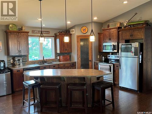 Chandler Acreage, Wood River Rm No. 74, SK - Indoor Photo Showing Kitchen With Double Sink