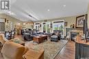 228 Woodland Avenue, Buena Vista, SK  - Indoor Photo Showing Living Room With Fireplace 