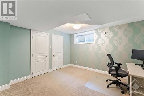 Basement bedroom or office with double closet - 284 Calaveras Avenue, Ottawa, ON - Indoor Photo Showing Office