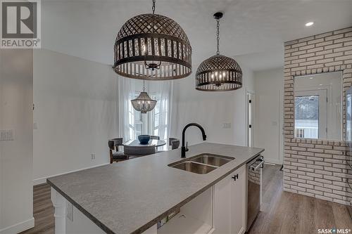 1403 Edward Avenue, Saskatoon, SK - Indoor Photo Showing Kitchen With Double Sink