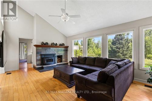 50672 Green Road S, Wainfleet, ON - Indoor Photo Showing Living Room With Fireplace