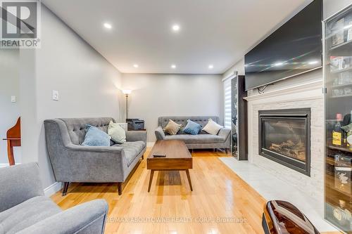 3351 Bertrand Road, Mississauga, ON - Indoor Photo Showing Living Room With Fireplace