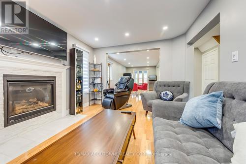 3351 Bertrand Road, Mississauga, ON - Indoor Photo Showing Living Room With Fireplace