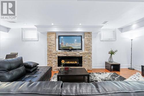 1288 Lowrie Street, Innisfil, ON - Indoor Photo Showing Living Room With Fireplace