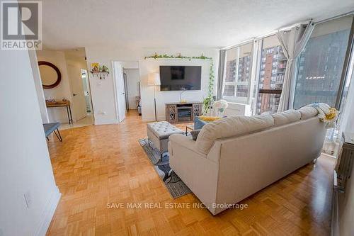 1205 - 20 Mississauga Valley Boulevard, Mississauga (Mississauga Valleys), ON - Indoor Photo Showing Living Room With Fireplace