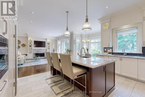 193 Kingsdale Avenue, Toronto, ON - Indoor Photo Showing Kitchen With Fireplace With Upgraded Kitchen