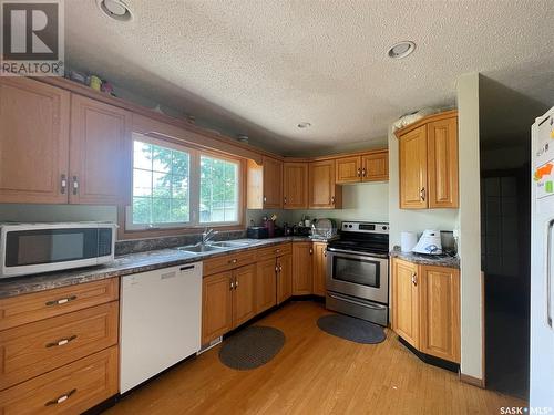 3709 29Th Avenue, Regina, SK - Indoor Photo Showing Kitchen With Double Sink