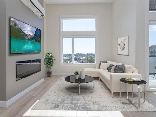 502-918 Jenkins Ave, Langford, BC - Indoor Photo Showing Living Room With Fireplace