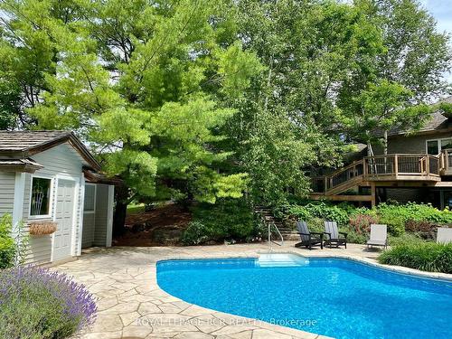 101089 10Th Sdrd, East Garafraxa, ON - Outdoor With In Ground Pool With Deck Patio Veranda With Backyard