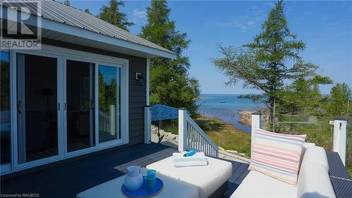 422 Dorcas Bay Road, Tobermory, ON - Outdoor With Body Of Water With Deck Patio Veranda With View