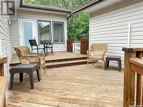 669 Dieppe Drive, Weyburn, SK - Outdoor With Deck Patio Veranda With Exterior