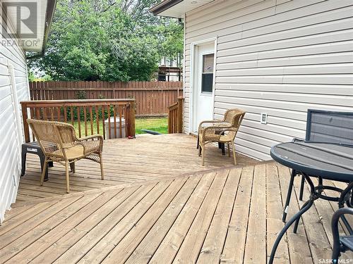 669 Dieppe Drive, Weyburn, SK - Outdoor With Deck Patio Veranda With Exterior