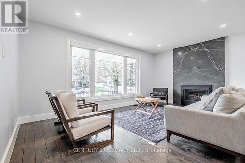 22 Shortland Crescent, Toronto, ON - Indoor Photo Showing Living Room With Fireplace