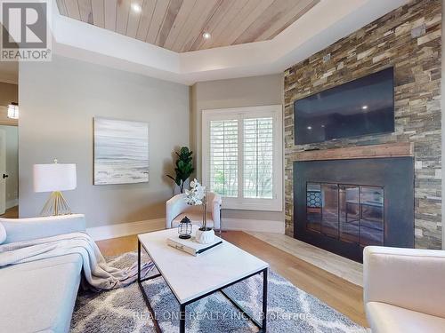 2222 Bennington Gate, Oakville (Eastlake), ON - Indoor Photo Showing Living Room With Fireplace