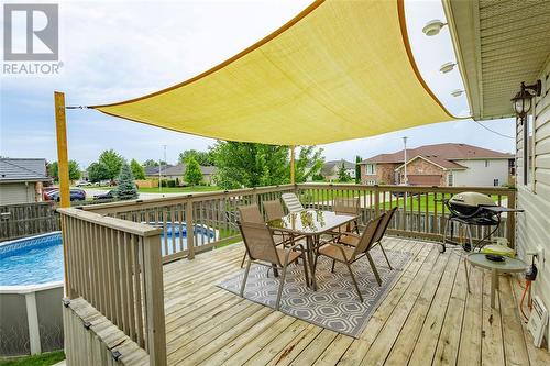 305 Garfield Avenue, Petrolia, ON - Outdoor With Above Ground Pool With Deck Patio Veranda With Exterior