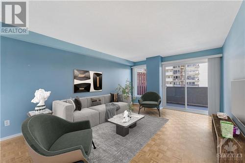 Virtually Staged - 158B Mcarthur Avenue Unit#606, Ottawa, ON - Indoor Photo Showing Living Room