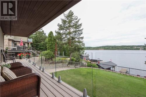 439 Kirkwood Drive, Sudbury, ON - Outdoor With Body Of Water With Deck Patio Veranda