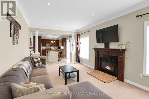 11 Vision Place, Hamilton, ON - Indoor Photo Showing Living Room With Fireplace