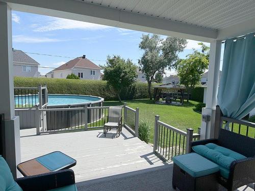 Terrasse - 129 Rue Gosselin, Repentigny (Le Gardeur), QC - Outdoor With Above Ground Pool With Deck Patio Veranda With Exterior